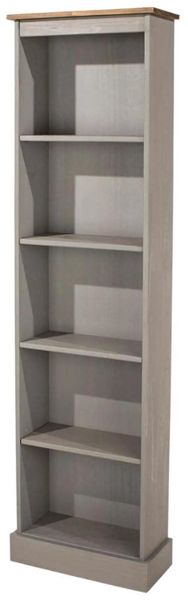 Main image of Wood Bookcase - Bookshelf - Tall Small Bookshelf - 118.11" W x 7.87" D x 69.29" H (Gray)