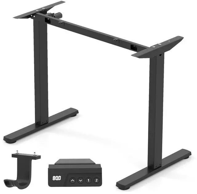 Main image of Electric Standing Desk Frame, Height Adjustable Computer Desk Base with LED Display & 2 Memory Positions, Ergonomic Home Office Sit Stand Desk Legs for 40"-48" Tabletop (Black)