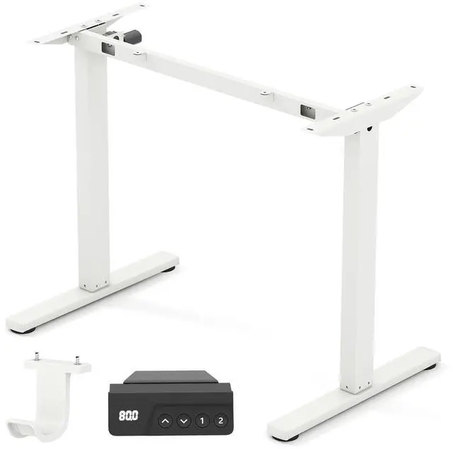 Main image of Electric Standing Desk Frame, Height Adjustable Computer Desk Base with LED Display & 2 Memory Positions, Ergonomic Home Office Sit Stand Desk Legs for 40"-48" Tabletop (White)