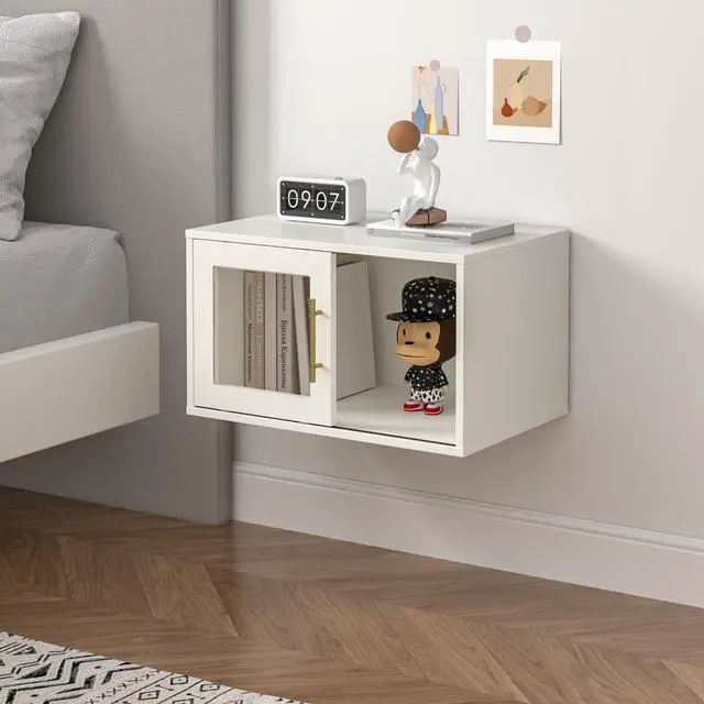 Main image of Cube Storage Organizer with Acrylic Door, White Stackable Bookshelf, Modular Cubby Storage System, Cubby Organizer Wooden Display Shelf for Closet, Living Room, Bedroom, Apartment, Dorm