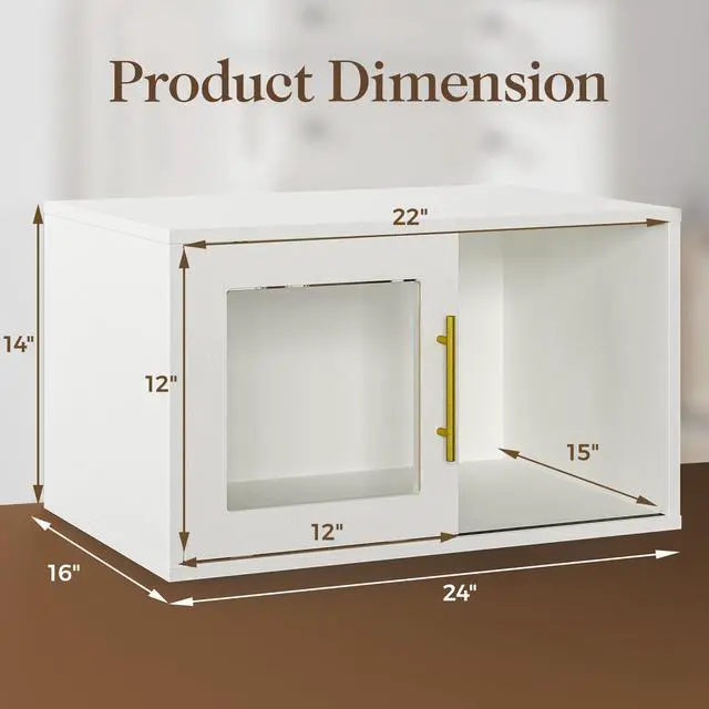 Alt view image 2 of 6 - Cube Storage Organizer with Acrylic Door, White Stackable Bookshelf, Modular Cubby Storage System, Cubby Organizer Wooden Display Shelf for Closet, Living Room, Bedroom, Apartment, Dorm