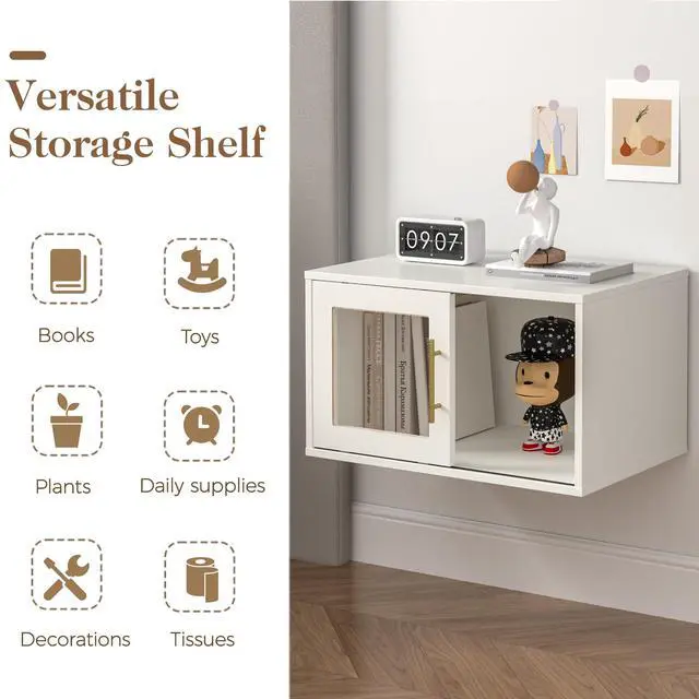 Alt view image 4 of 6 - Cube Storage Organizer with Acrylic Door, White Stackable Bookshelf, Modular Cubby Storage System, Cubby Organizer Wooden Display Shelf for Closet, Living Room, Bedroom, Apartment, Dorm