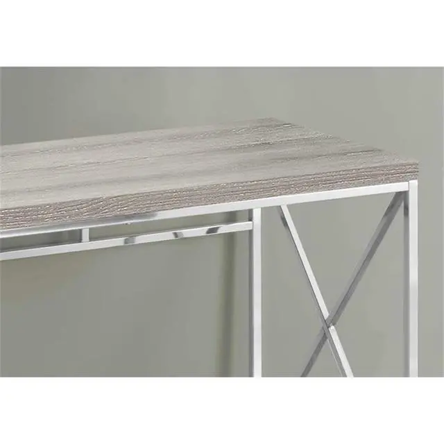 Alt view image 4 of 6 - I 7204 Computer Desk, Home Office, Laptop, Work, Metal, Laminate, Brown, Chrome, Contemporary, Modern