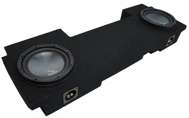 Main image of Compatible with 2002-13 Chevy Silverado HD Crew Truck HA-R124 Dual 12" Loaded Sub Box Enclosure