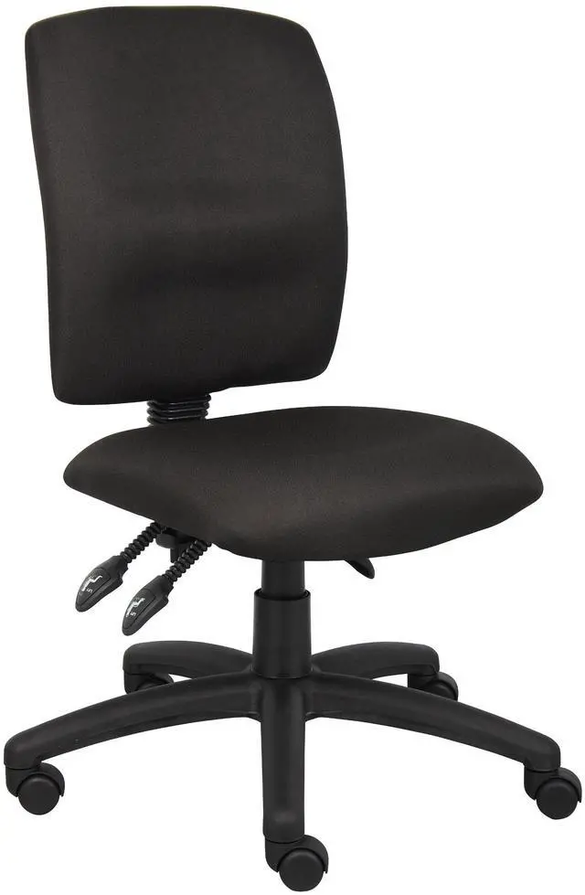 Main image of Multi-Function Fabric Task Chair Without Arms in Black (B3035-BK)