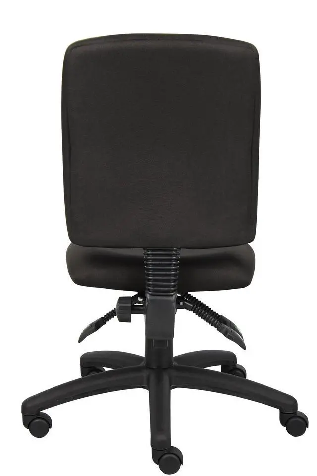 Alt view image 5 of 6 - Multi-Function Fabric Task Chair Without Arms in Black (B3035-BK)