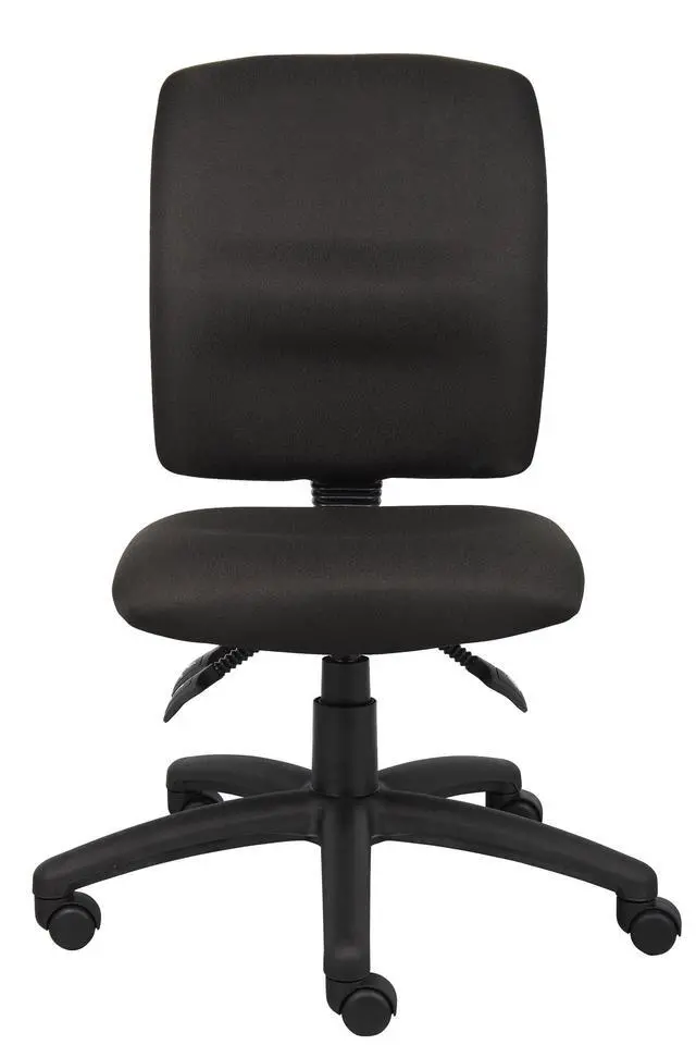 Alt view image 6 of 6 - Multi-Function Fabric Task Chair Without Arms in Black (B3035-BK)