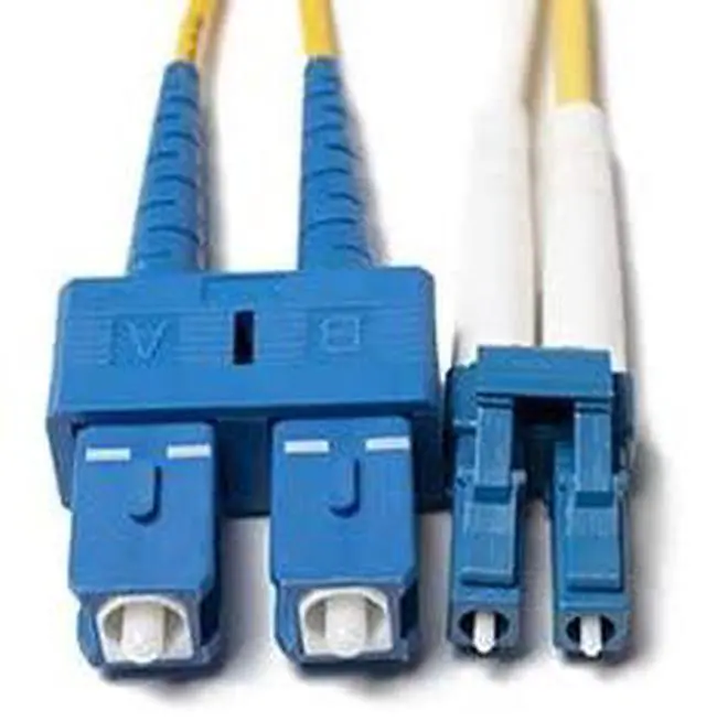 Alt view image 2 of 3 - 12Pk 2M OS2 LC SC Single Mode Fiber Optic Cables - 12 Pack | Duplex 9/125 LC to SC Singlemode Jumper Cord 2 Meter (6.56ft) | Pack Options: 2, 4, 6, 10, 12, 24 | smf Optic-Cord lc-sc