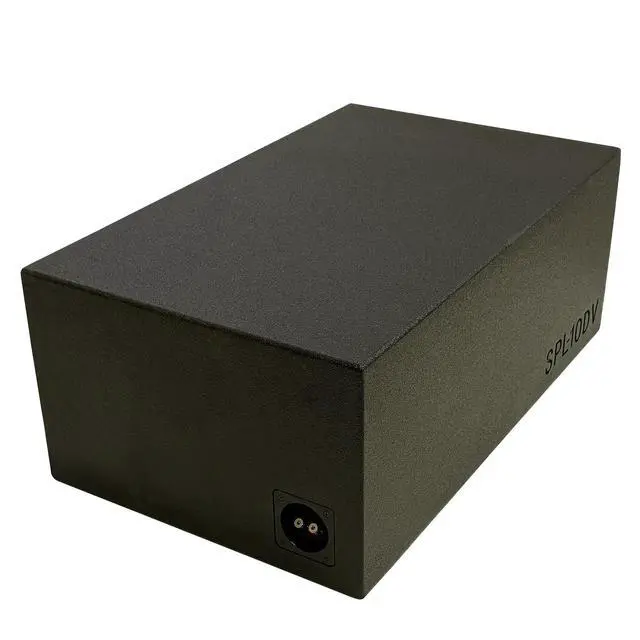 Alt view image 4 of 4 - SPL-10DV Dual 10" Slot-Ported Subwoofer Enclosure, 1" MDF Face, 3/4" Body, Tuned to 35Hz, 1.25 cu ft per Sub, Bedliner Finish, Spring-Loaded Terminals