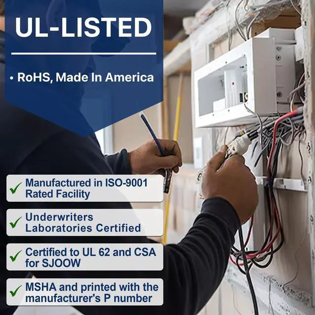 Alt view image 3 of 4 - 16/3 SJOOW 300V Cable 16 Gauge (16 AWG) Portable Power Cable with 3 Conductors Fully Annealed Stranded Bare Copper Wires Water & Oil Resistant for Heavy Duty Industrial Use USA Made (100ft)