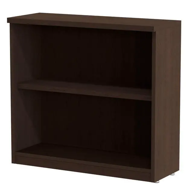 Alt view image 6 of 6 - ALEVA633032ES 31.75 in. x 14 in. x 29.5 in. Valencia Series 2-Shelf Bookcase - Espresso
