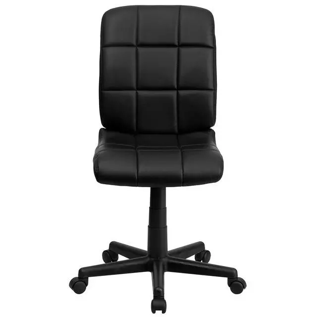 Alt view image 5 of 6 - Mid-Back Black Quilted Vinyl Swivel Task Office Chair
