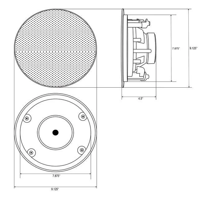Alt view image 5 of 6 - MC7V36 6.5" in-Ceiling/in-Wall Speakers with Magne Grill 8 70V Switch (Pair)