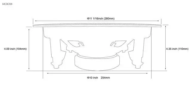 Alt view image 3 of 4 - MC7V26 6.5'' Ceiling Speakers with Magne Grill 8 70V Switch Water-Resistant