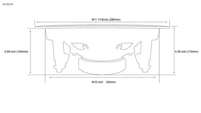 Alt view image 6 of 6 - MC7V28 8'' Ceiling Speakers with Magne Grill 8 70V Switch Water-Resistant