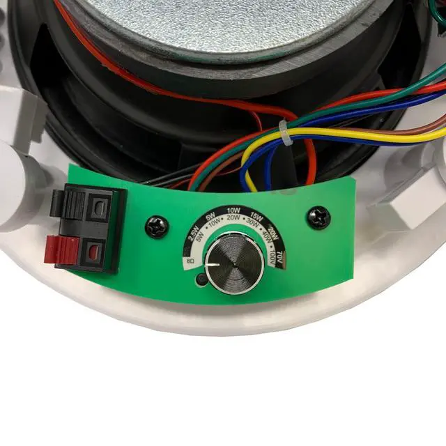 Alt view image 3 of 5 - C8O2 6.5" in-Ceiling/in-Wall Speakers with 8ohm 70v Switch(Pair)