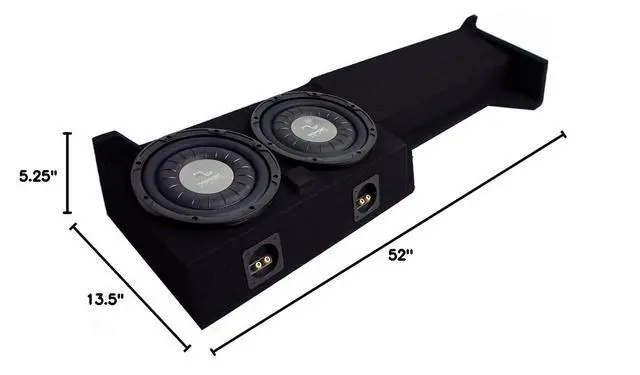 Alt view image 4 of 4 - Compatible with 2005-2019 Nissan Frontier Crew Cab Truck Harmony F104 Dual 10" Sub Box Enclosure