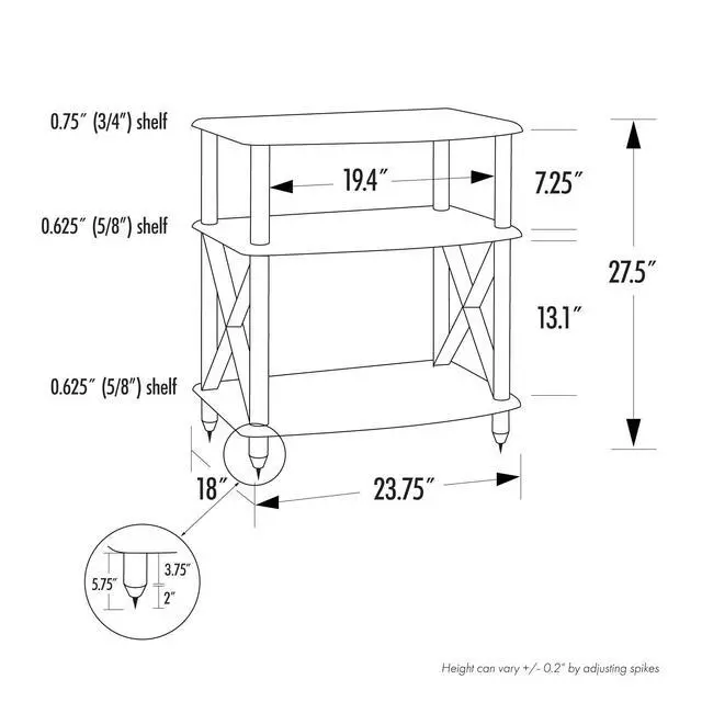 Alt view image 3 of 6 - Vulcan TT Turntable Stand with Vinyl Record Storage (Espresso)