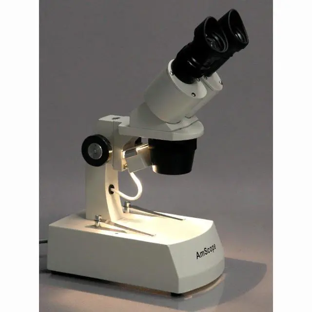 Alt view image 3 of 4 - SE305R-AZ-E Digital Forward-Mounted Binocular Stereo Microscope, WF10x and WF20x Eyepieces, 10X/20X/30X/60X Magnification, 1X and 3X Objectives, Upper and Lower Halogen Light Source, Arm Stand, 120V,