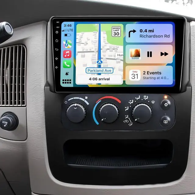 Main image of 4G+64GGB 9" Car Radio for Dodge RAM 2003 2004 2005 with Wireless Carplay Android Auto GPS Navigation Bluetooth FM WiFi SWC Android 15