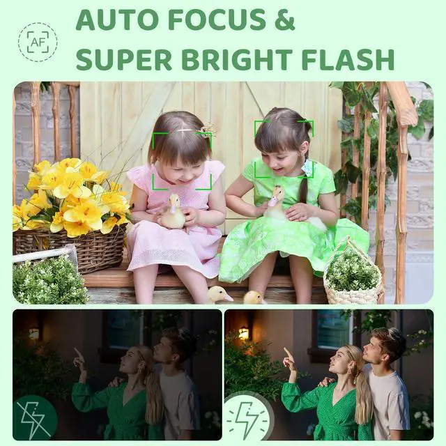 Alt view image 5 of 6 - 5K Digital Camera - 72MP Digital Cameras with 16X Zoom for Kids' Gifts - Autofocus Point and Shoot Digital Camera for Photography - UHD 2.8'' Screen Compact Portable Camera with 32GB SD Card (Black)