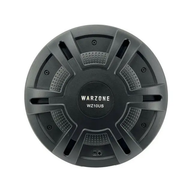 Alt view image 3 of 6 - Warzone WZ10US 10" Pro Audio Active Compact Spare Tire Slim Aluminum 1000 Watts 2 Ohm Subwoofer Powerful Loud Speaker with Bass Volume Control Knob