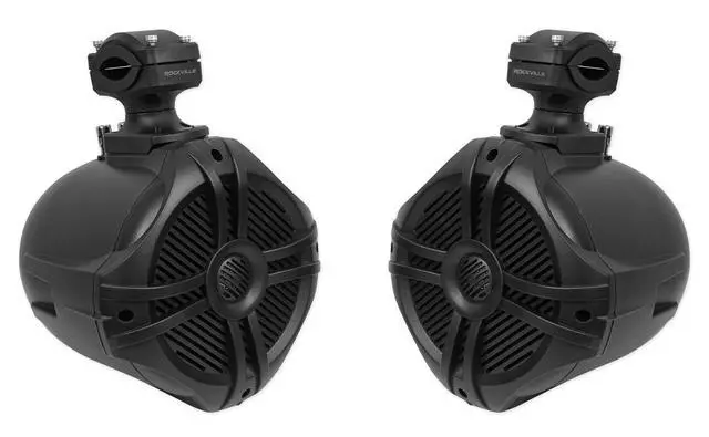 Alt view image 5 of 6 - RMSTS69 Bundle: (1) Pair 6x9 125W RMS / 500W Peak Marine Waterproof Speakers, (1) Pair RWB70B 6.5" 150W RMS / 250W Peak Marine Wakeboard Speakers, Fully Marinized, 2-Items