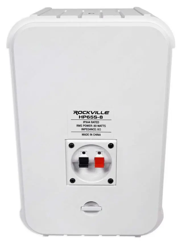Alt view image 5 of 6 - HP65S-8 6.5 in 8 Ohm Marine Box Speakers-White 500W Peak/160W RMS per Pair, IPX44 Weather Resistant, w/Swivel Mount Brackets, for Boats, 2-Pairs