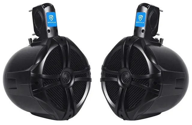 Alt view image 2 of 6 - Marine Bundle: (2) RWB80B 8" 600-Watt 2-Way Wakeboard Tower Speakers, Weather-Resistant, (2) RWBC80 Neoprene Covers, Protective, Durable, 4-Items