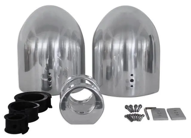 Alt view image 4 of 6 - MAC90S Bundle: (2) 8 in Polished Silver Aluminum Wakeboard Tower Speaker Enclosures, (2) RWBC80 Neoprene Protective Covers for Marine Use, 4-Items