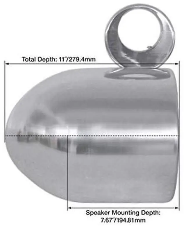 Alt view image 6 of 6 - MAC90S Bundle: (2) 8 in Polished Silver Aluminum Wakeboard Tower Speaker Enclosures, (2) RWBC80 Neoprene Protective Covers for Marine Use, 4-Items