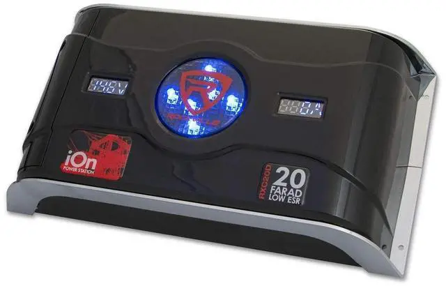 Main image of RXC50D v2 50 Farad 24V Car Audio Capacitor with Voltage+Amerage Meter