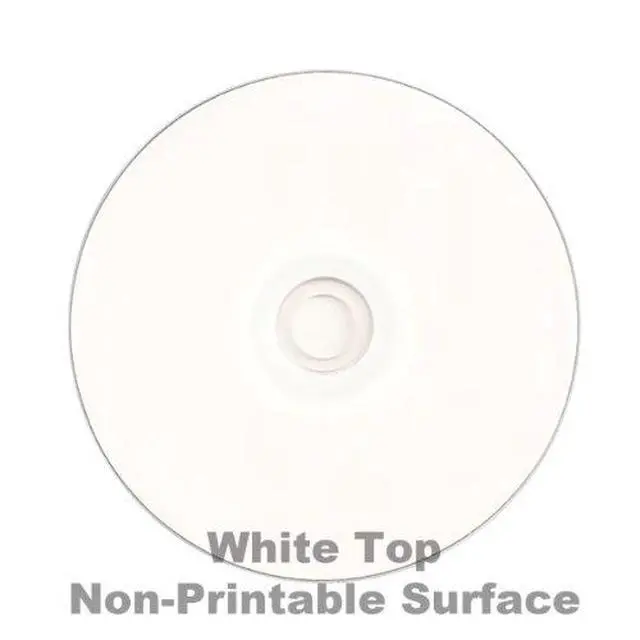 Alt view image 3 of 4 - 700mb/80min 52x CD-R White Top Blank Data Record Disc (1000-Disc) | Full White Surface, Non-Printable, Marker Writable, OEM packaging - Plastic Shrink Wrap