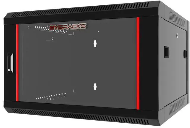 Main image of 6U Wall Mount Server Rack Cabinet, 19 Network Enclosure, 24 Deep, Locking Glass Door, Custom-Ready IT Rack