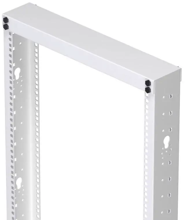 Alt view image 5 of 6 - 25U 2 Post Rack Open Frame Server Rack for 19 Inch Equipment, AV, Networking, Data & IT Devices, 2-Post Rack 25U 881lbs Weight Capacity, White