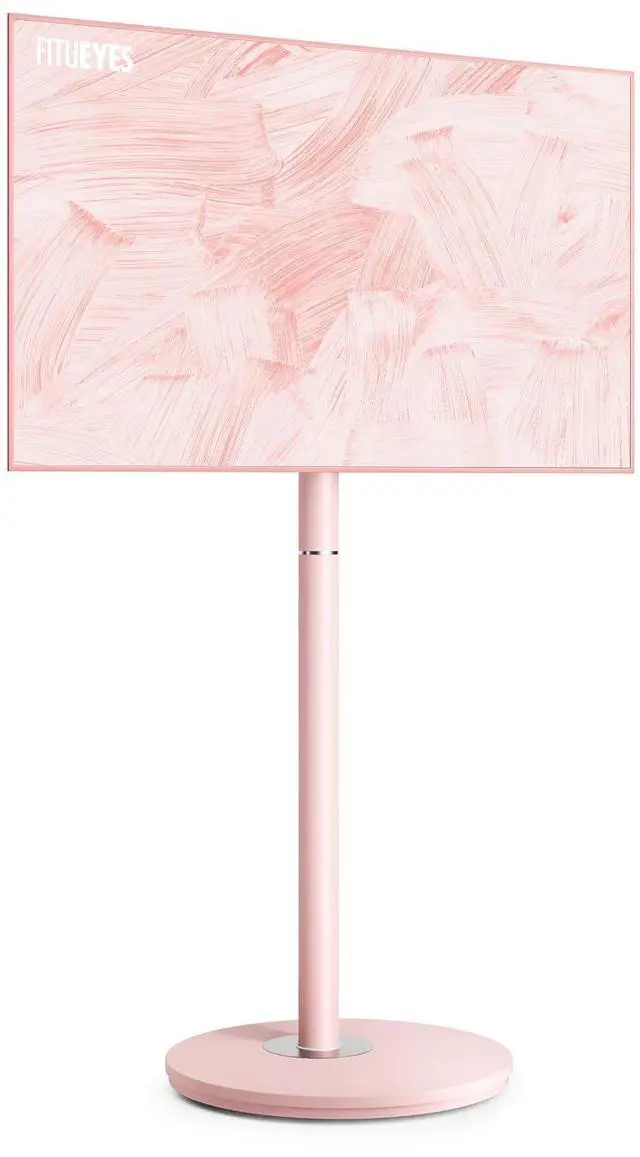 Main image of Mobile Rolling TV Cart for 32-65 Inches Television, Modern Corner TV Floor Stand on Wheels Fits Max VESA 400x400mm, V2 Portable Smart Television Cart,Pink, Master Series