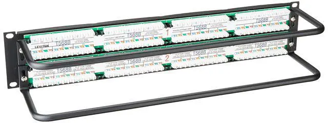 Alt view image 2 of 3 - eXtreme 6+ Universal Patch Panel, 48-Port, 2RU, CAT 6. Cable Management Bar Included, 69586-U48
