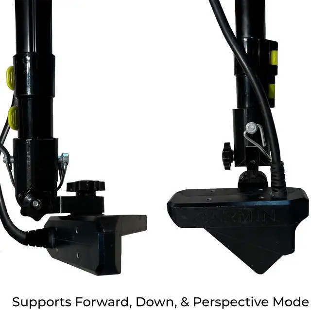 Alt view image 6 of 6 - Transducer Pole with Deck Stand Mount (Stand Not Included), Boat Mount, 30"-60" Telescoping for Garmin Livescope LVS34, LVS32, MEGA Live 1 & 2, & Active Target 1 & 2 (Bike Stand Pole)