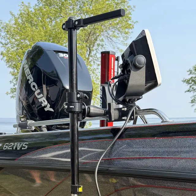 Alt view image 3 of 6 - Transducer Pole with Ball Mount Adapter (Ball Not Included), RAM Ball Boat Mount, Adjustable 30"-60" Telescoping Pole for Livescope LVS34, LVS32, Mega Live 1 & 2, Active Target 1 & 2
