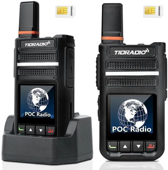 Main image of Rapid Global Walkie Talkies Unlimited Range, TD-G18 PoC Radios Long Range 4G LTE Nationwide PTT Two Way Radio Long Distance 6000+Miles for Family Logistics Company-2pcs with SIM Card &Desktop