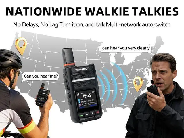 Alt view image 3 of 6 - Rapid Global Walkie Talkies Unlimited Range, TD-G18 PoC Radios Long Range 4G LTE Nationwide PTT Two Way Radio Long Distance 6000+Miles for Family Logistics Company-2pcs with SIM Card &Desktop