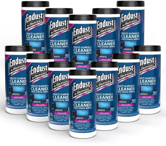 Main image of For Electronics; Multi-Surface, Anti-Static, Electronics Cleaning Wipes; Alcohol & Ammonia Free; 12 Pack of 70 Wipes per Container (259000P12)