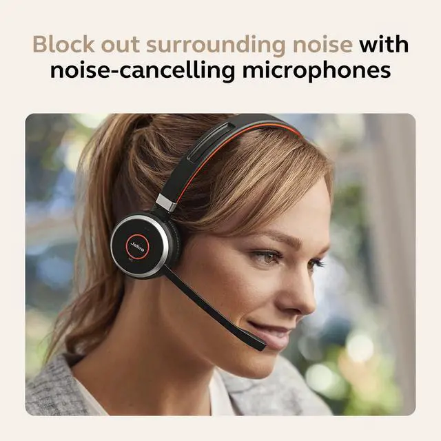 Alt view image 5 of 6 - Evolve 65 SE Mono Wireless Headset - Bluetooth Headset with Noise-Cancelling Microphone, Long-Lasting Battery, and Dual Connectivity - MS Teams Certified, Works with All Other Platforms - Black