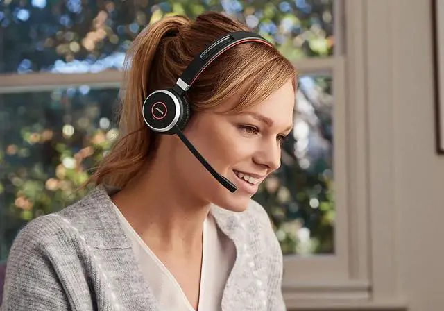 Alt view image 2 of 6 - Evolve 65 SE Link380a MS Stereo- Bluetooth Headset with Noise-Cancelling Microphone, Long-Lasting Battery and Dual Connectivity - Works with All Other Platforms - Black