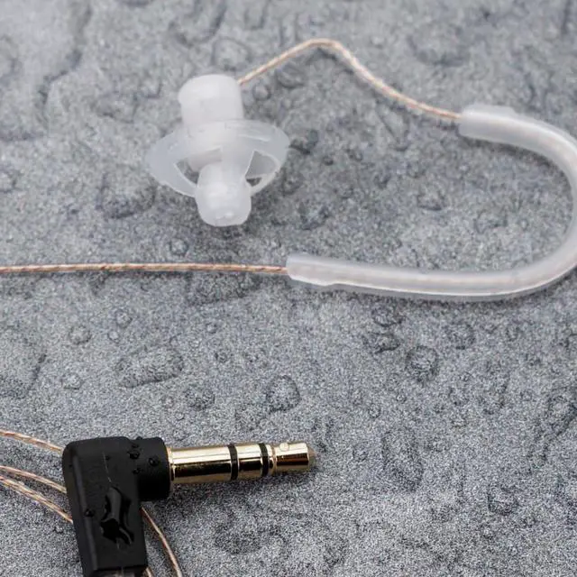 Alt view image 5 of 6 - HDLO - Tubeless, Covert High Definition 3.5mm Police Listen Only Earpiece (HDLO-3.5), Clear, 24 Inch