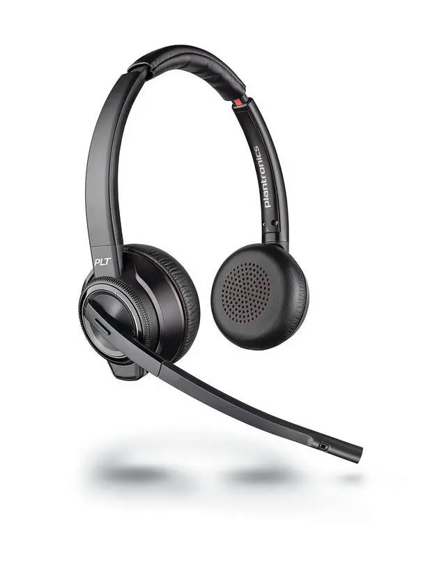 Alt view image 2 of 2 - Plantronics - Savi 8220 Office Wireless DECT Headset () - Dual Ear (Stereo) - Compatible to connect to PC/Mac or to Cell Phone via Bluetooth - Works with Teams (Certified), Zoom,Black