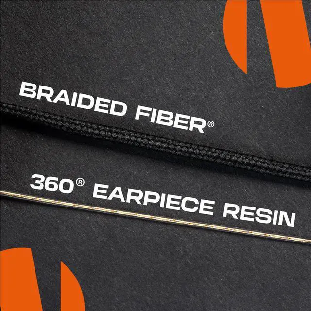 Alt view image 3 of 6 - 360 Flexo Dynamic Braided Fiber Cloth Single Ear Earpiece (3.5mm Connector, 22")