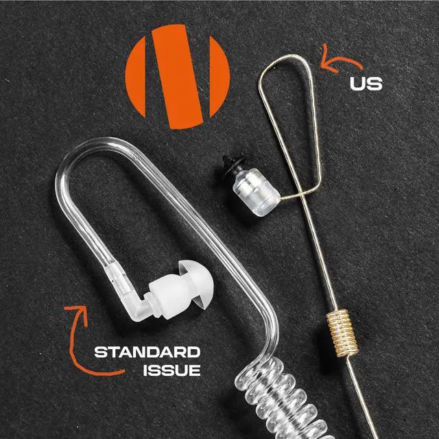 Alt view image 2 of 6 - 360 Flexo Dynamic Braided Fiber Cloth Single Ear Earpiece (3.5mm Connector, 48")