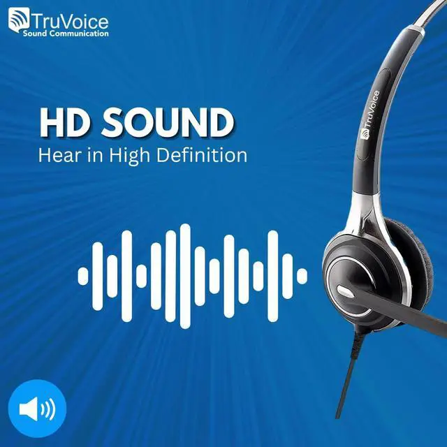 Alt view image 4 of 6 - HD-750 Premium Office/Call Center Headset with Noise Canceling Microphone - Compatible with Mitel, Nortel, Avaya, Poly, Polycom, Shoretel, Aastra, Digium, ESI and Fanvil Desk Phones
