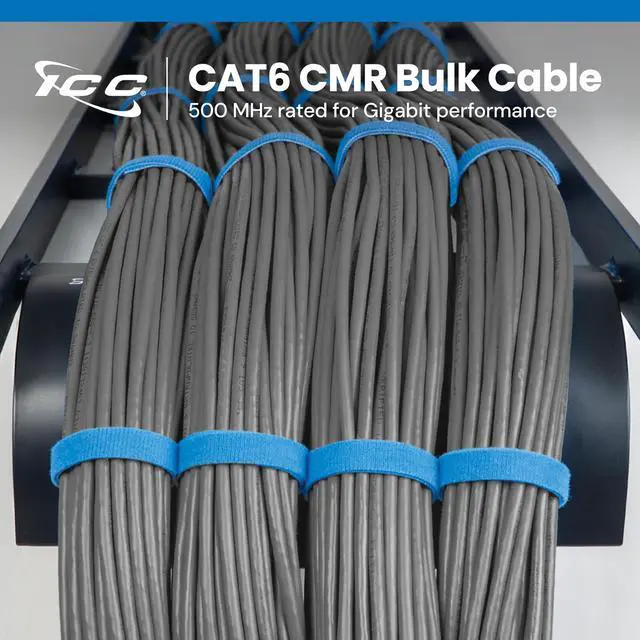 Alt view image 2 of 6 - Cat6 CMR Riser 1000ft - UTP 23AWG, 100% Solid Pure Copper, Unshielded, Bulk Ethernet Cable, PoE++, 500MHz, Reelex Pull Box, UL Certified, RoHS, TAA and NEC Compliant, Gray